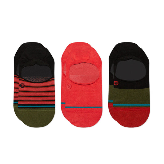 Stance Red Fade No Show Sock 3 Pack Red Fade