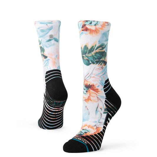 Chaussettes mi-mollet Flowerful Stance blanches