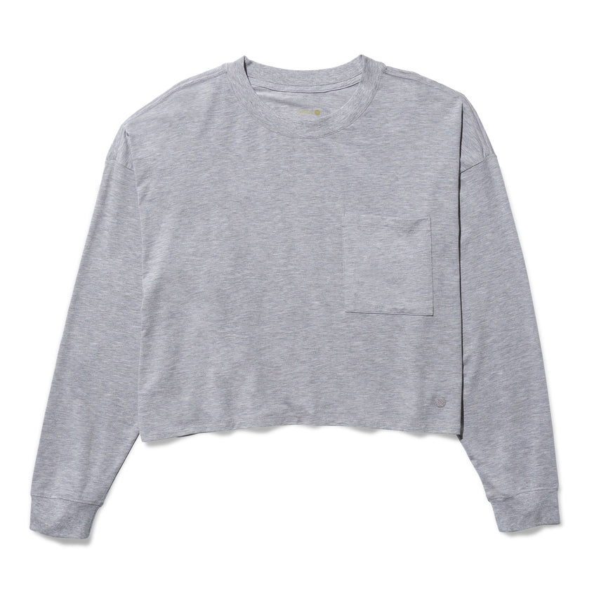 T-shirt droit manches longues gris chiné Women's Lay Low de Stance