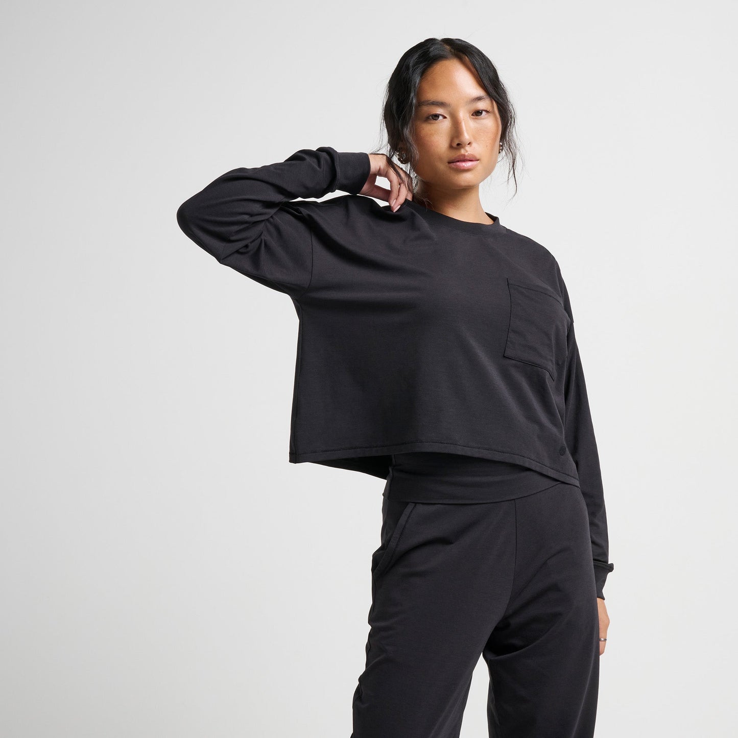 Stance Women&#39;s Lay Low Boxy Long Sleeve T-Shirt Black