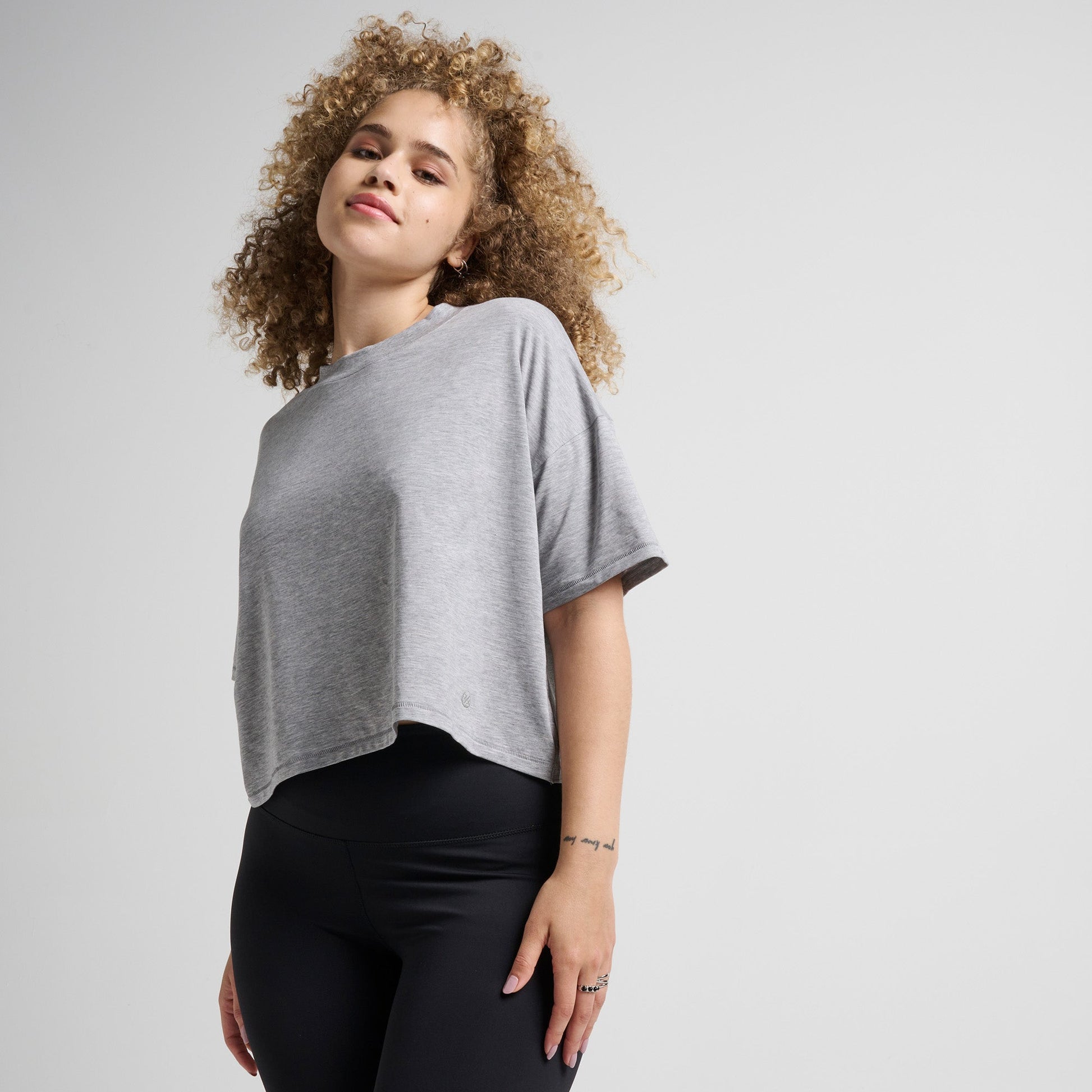 Stance Women's Lay Low Boxy T-Shirt Heather Grey