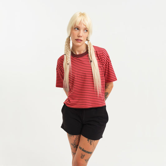 T-shirt droit femme Red Fade Lay Low de Stance | modèle