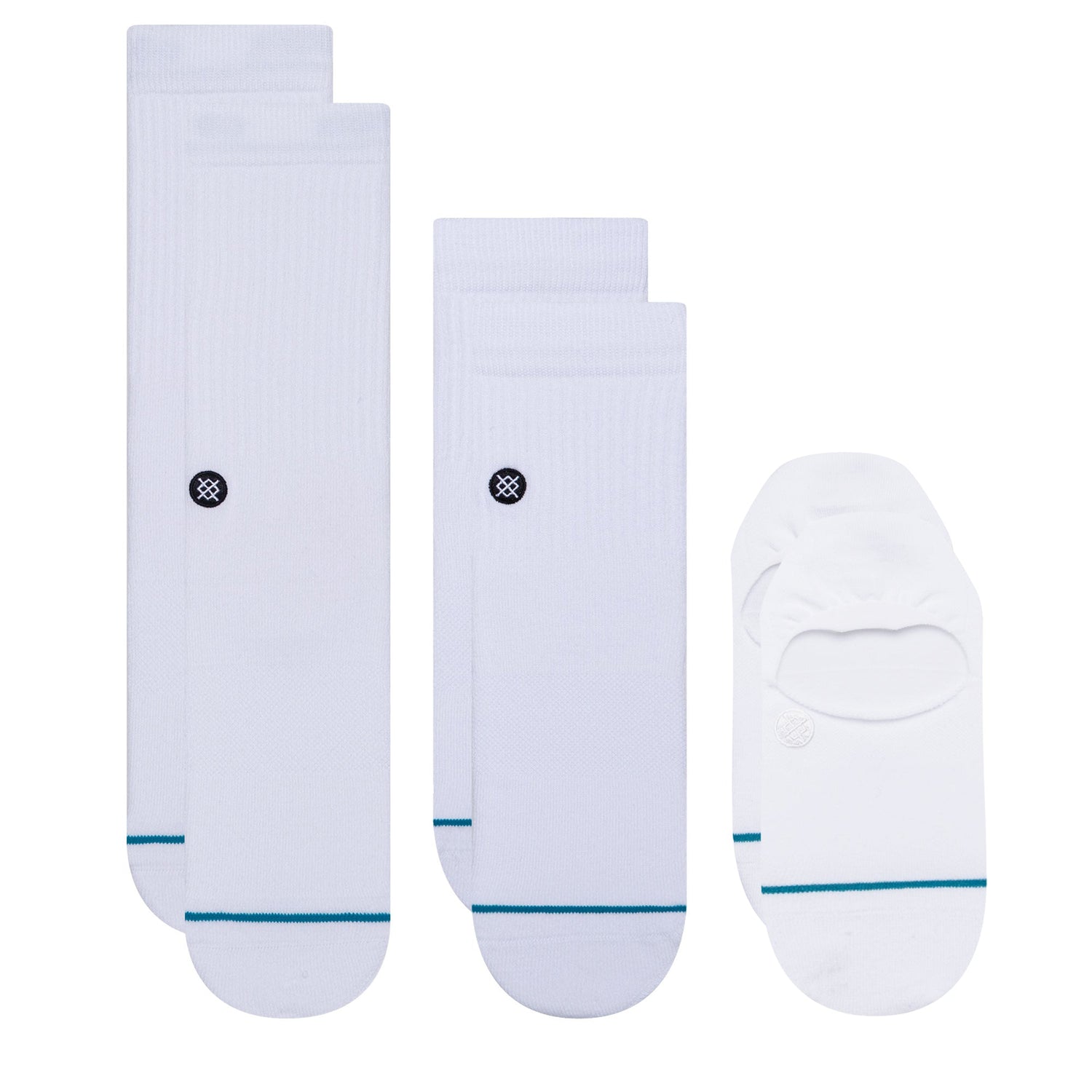 Lot de 3 paires de chaussettes blanches Icon Series de Stance
